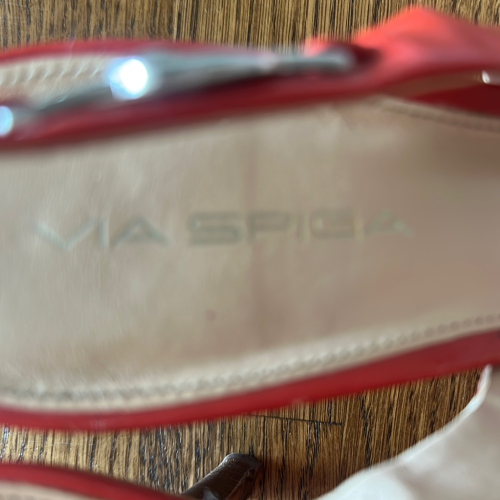 Via Spiga Red Patent Leather Stiletto Heels - Picture 5 of 6